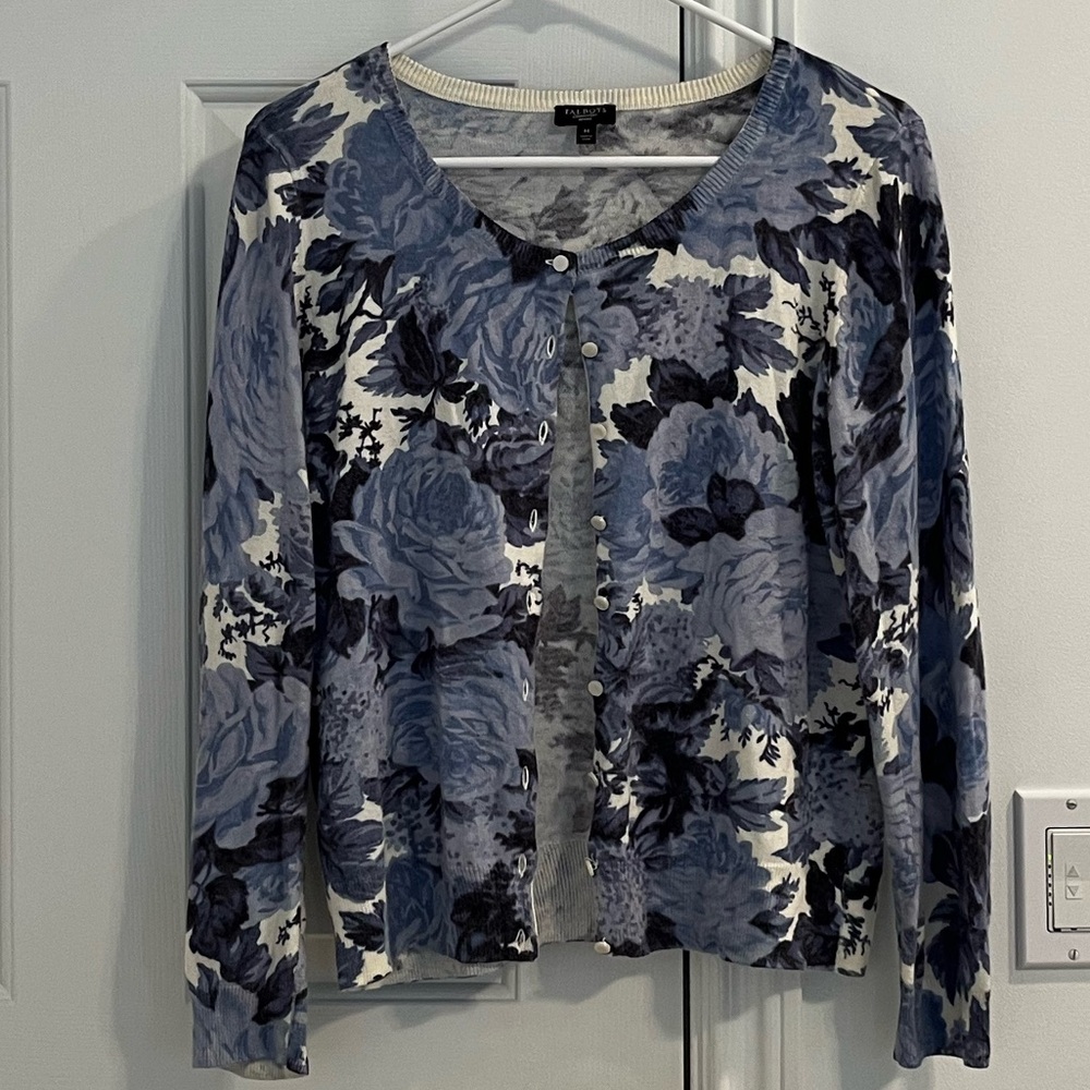 Talbots Petite Floral Cardigan